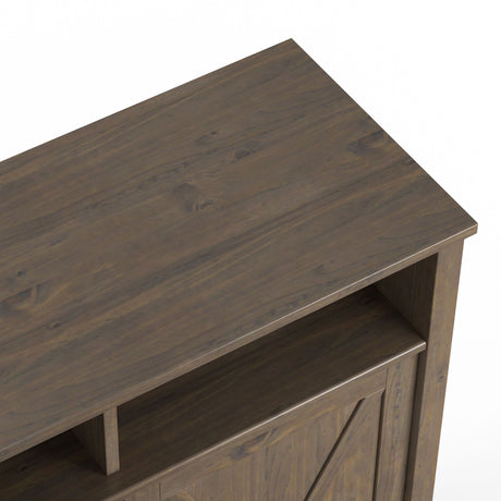 Ela - Medium Storage Cabinet - Smoky Brown by Simpli-Home | Bel Furniture
