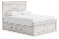 Makidern - Panel Storage Bed With Under Bed Storage Unit