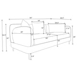 Jade - Chenille Upholstered Modern Track Arm Sofa