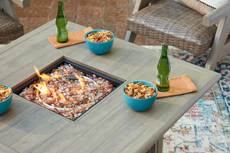 Cliff Trails - Beige - Square Fire Pit Table by Signature Design by Ashley® | Bel Furniture