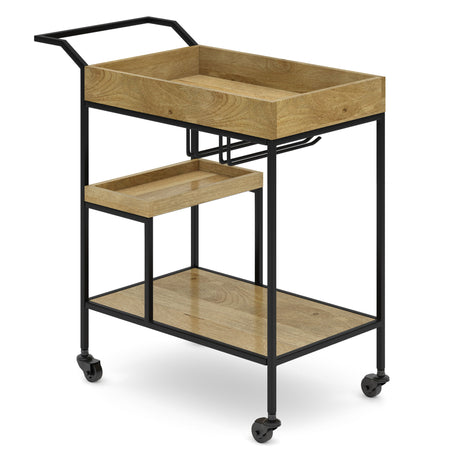 Barnes - Bar Cart - Natural by Simpli-Home | Bel Furniture