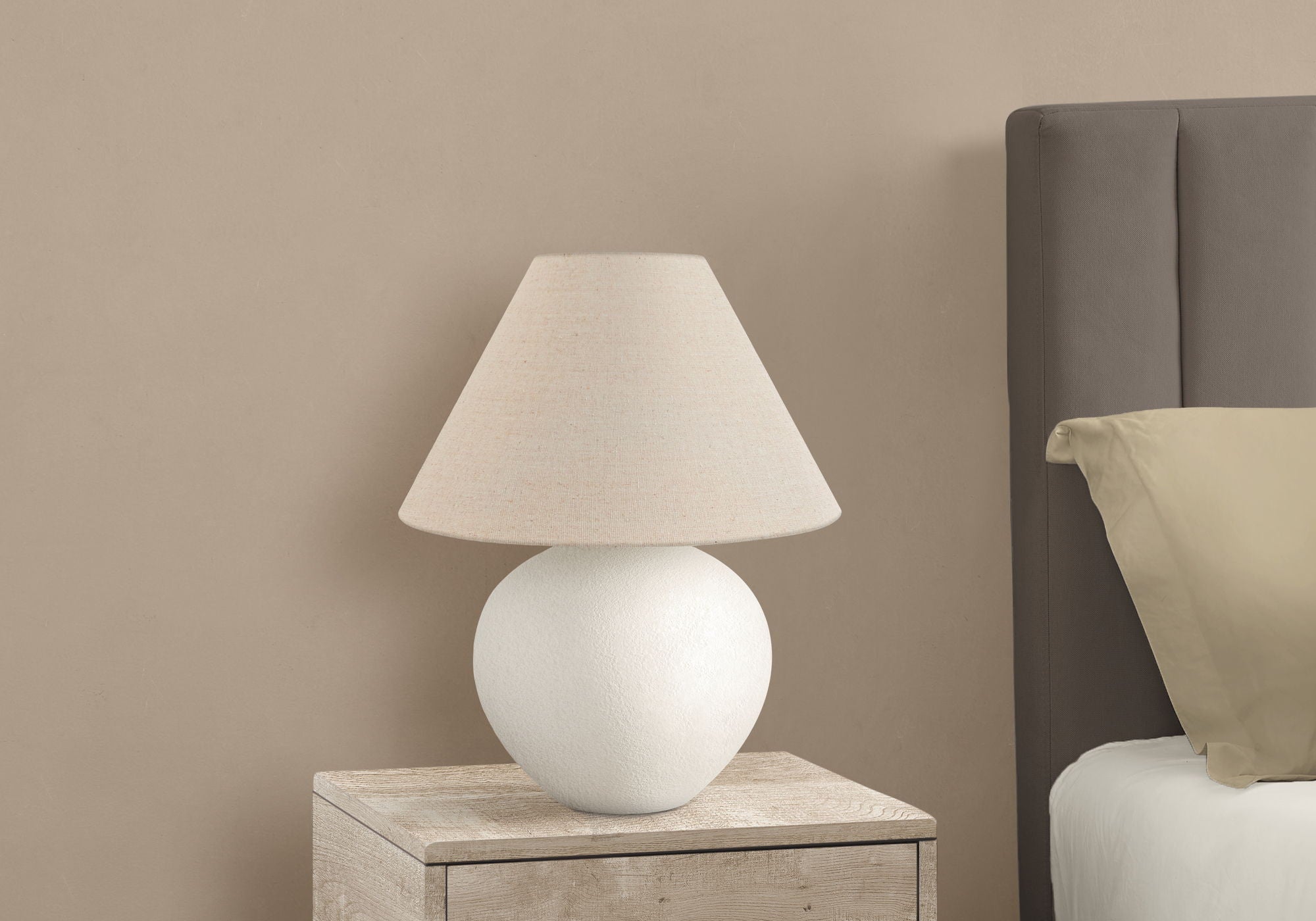 Lighting, Table Lamp Contemporary - Cream