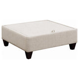 Mcloughlin - Upholstered Sloped Arm Sectional Sofa - Platinum by CoasterEssence | Bel Furniture