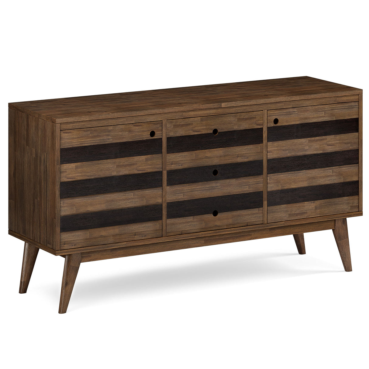 Clarkson - Sideboard Buffet - Rustic Natural Aged Brown by Simpli-Home | Bel Furniture