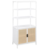 Amherst - 3-Shelf Radio Weave Cane Metal Accent Cabinet White by Coaster Fine Furniture | Bel Furniture