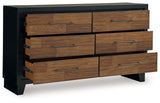 Kraeburn - Brown / Black - Dresser by Benchcraft® | Bel Furniture