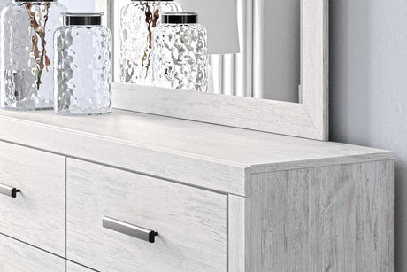 Cayboni - Dresser And Mirror - Whitewash - view 8
