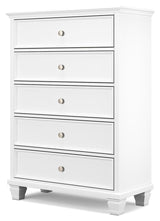 Fortman - White - Five Drawer Chest by Signature Design by Ashley® | Bel Furniture