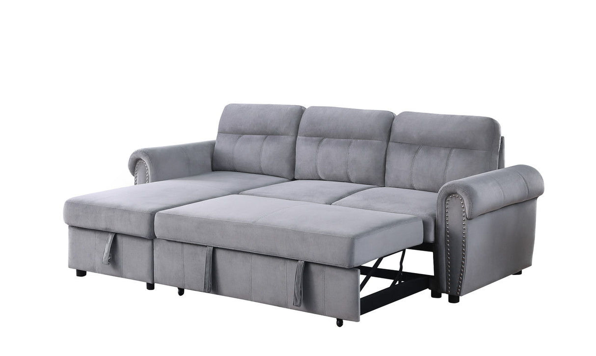 Ashton - Reversible Sleeper Sectional Sofa Chaise by Lilola Home | Bel Furniture