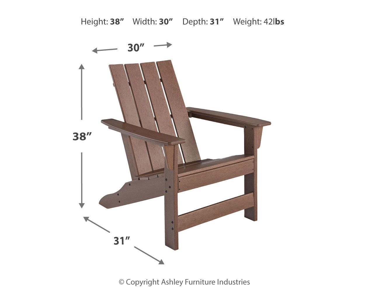 Emmeline - Brown - Adirondack Chair