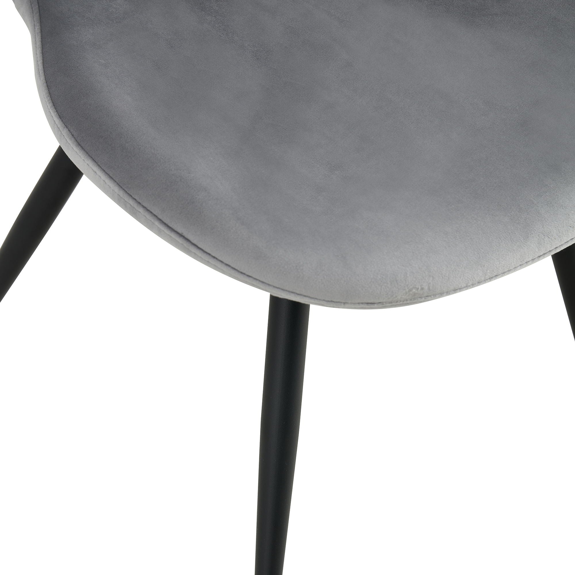 Dining Velvet Chairs With Metal Legs (Set of 2)