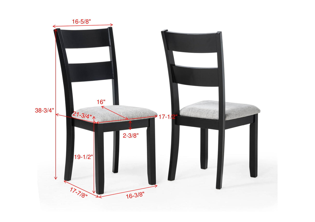 Lester - 6 Piece Dining Set With Bench - Light Gray