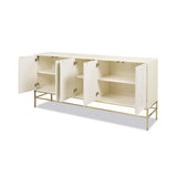 Gemini - Sideboard Storage Buffet - White Birch by Jennifer Taylor Home | Bel Furniture