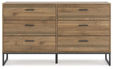 Deanlow - Honey - Six Drawer Dresser by Signature Design by Ashley® | Bel Furniture