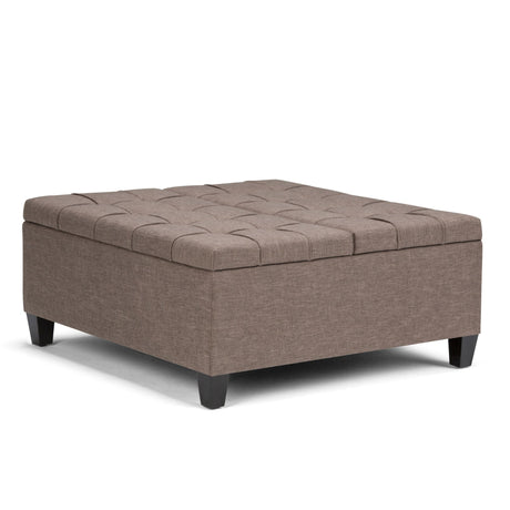 Harrison - Coffee Table Storage Ottoman - Tanners Brown