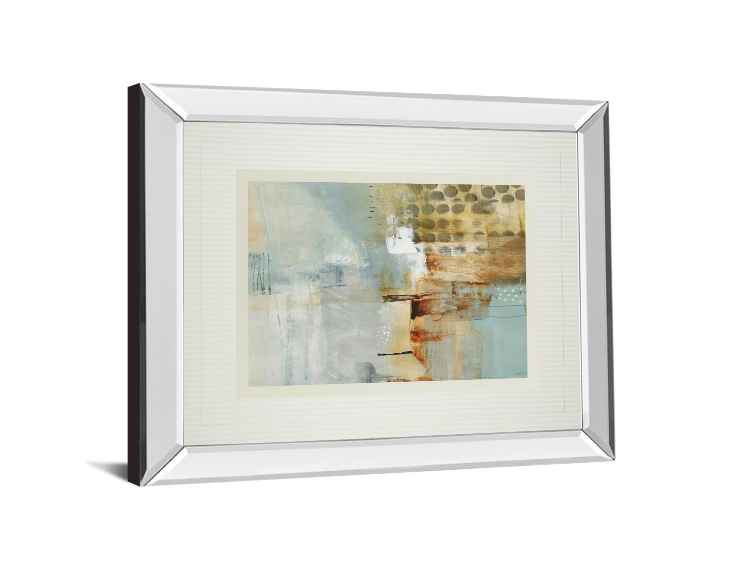 A Million Times Apart By Natasha Barnes - Mirror Framed Print Wall Art - Blue