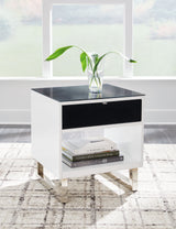 Gardoni - White / Black - Rectangular End Table by Signature Design by Ashley® | Bel Furniture