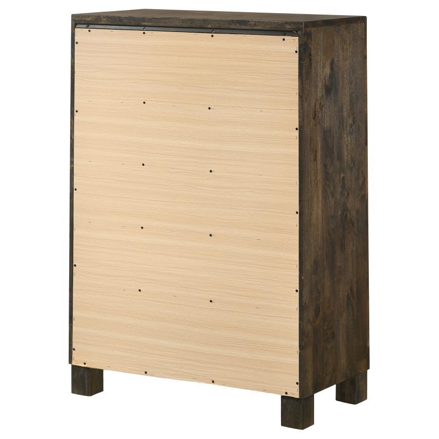 Woodmont - 5-Drawer Bedroom Chest - Rustic Golden Brown