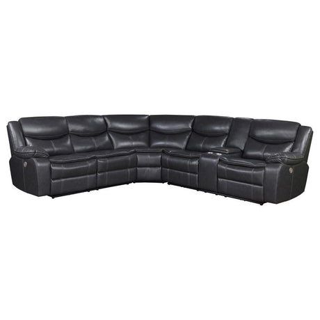Sycamore - Upholstered Power Reclining Sectional Sofa Dark Gray by Coaster Fine Furniture | Bel Furniture