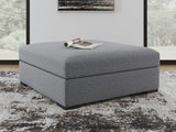 Bealton - Oversized Accent Ottoman - Salt And Pepper