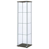 Bellatrix - 4-Shelf Clear Glass Curio Cabinet by CoasterEveryday | Bel Furniture