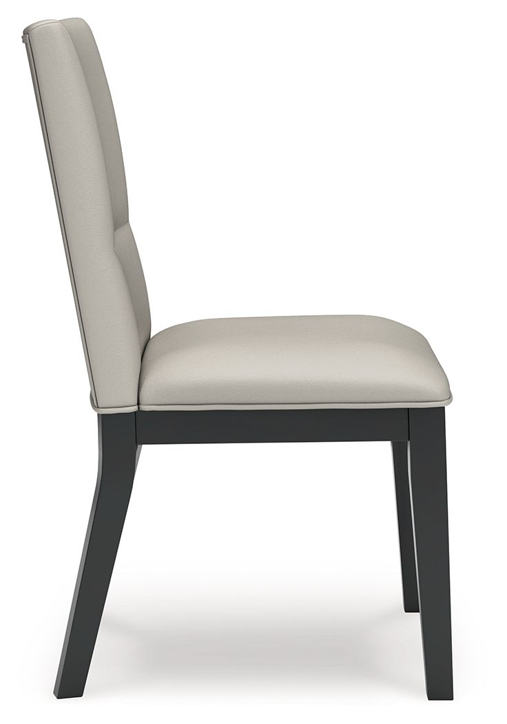 Glinari - Taupe / Black - Dining Upholstered Side Chair (Set of 2)