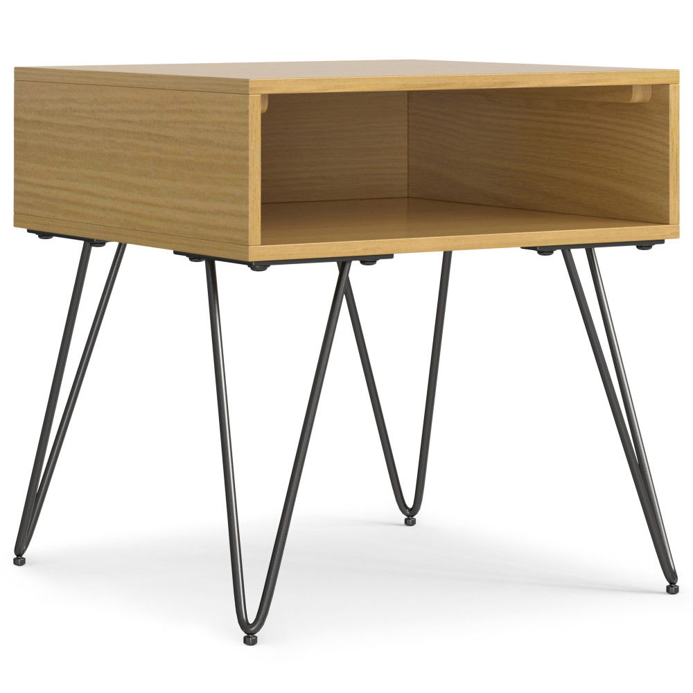 Hunter - End Table - Wood Light Brown by Simpli-Home | Bel Furniture