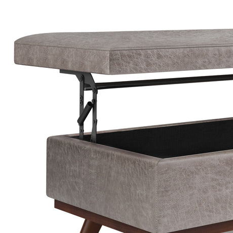 Owen - Lift Top Large Coffee Table Storage Ottoman, Mid Century Style - view 21