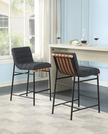 Lahni - 17" Boucle Fabric Counter Height Chair by Lilola Home | Bel Furniture