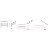 Soulmarie - Bed With LED Lighting And Padded Headboard