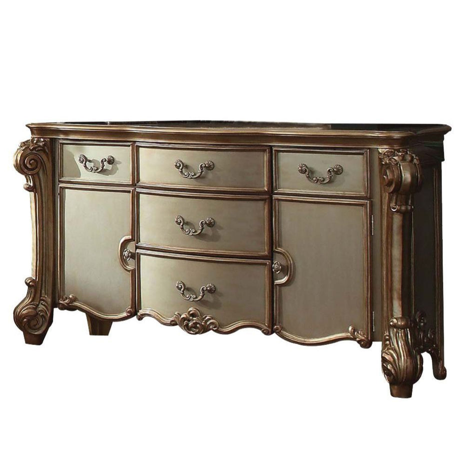 Solid Wood Dresser - Gold