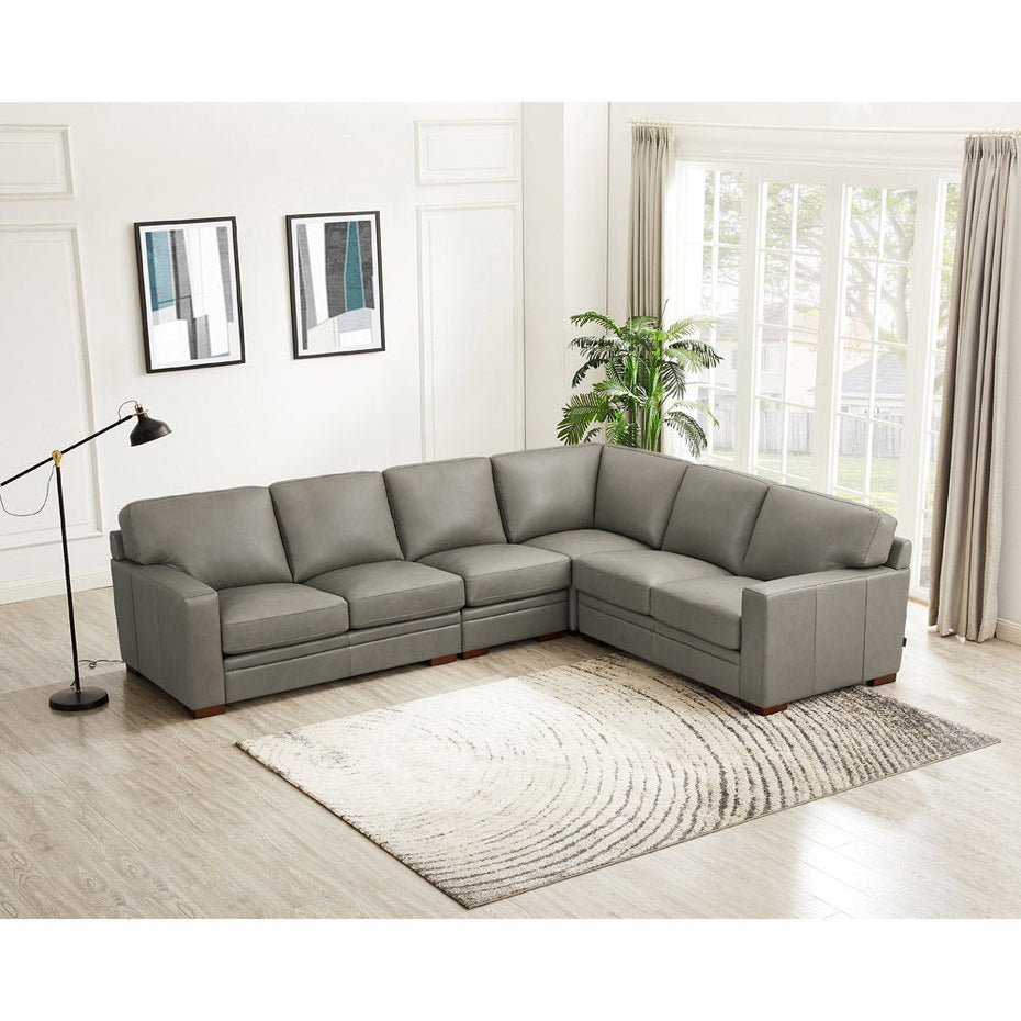 Dillon - Leather L-Shaped Sectional