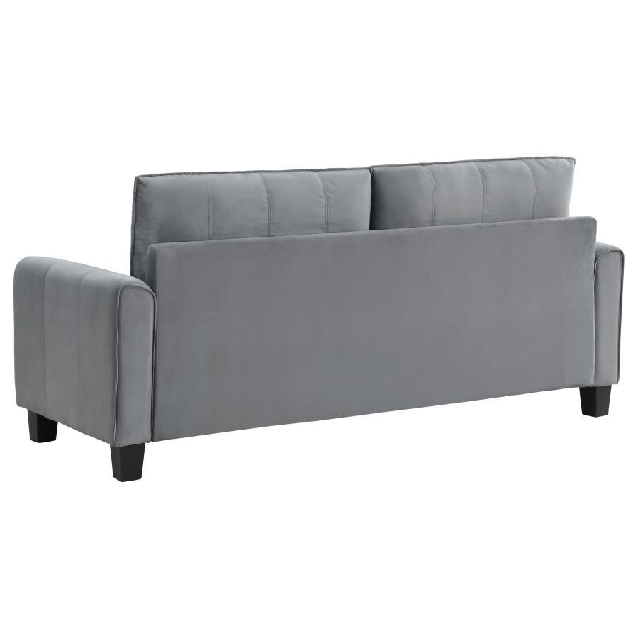 Davis - Upholstered Rolled Arm Sofa - Gray