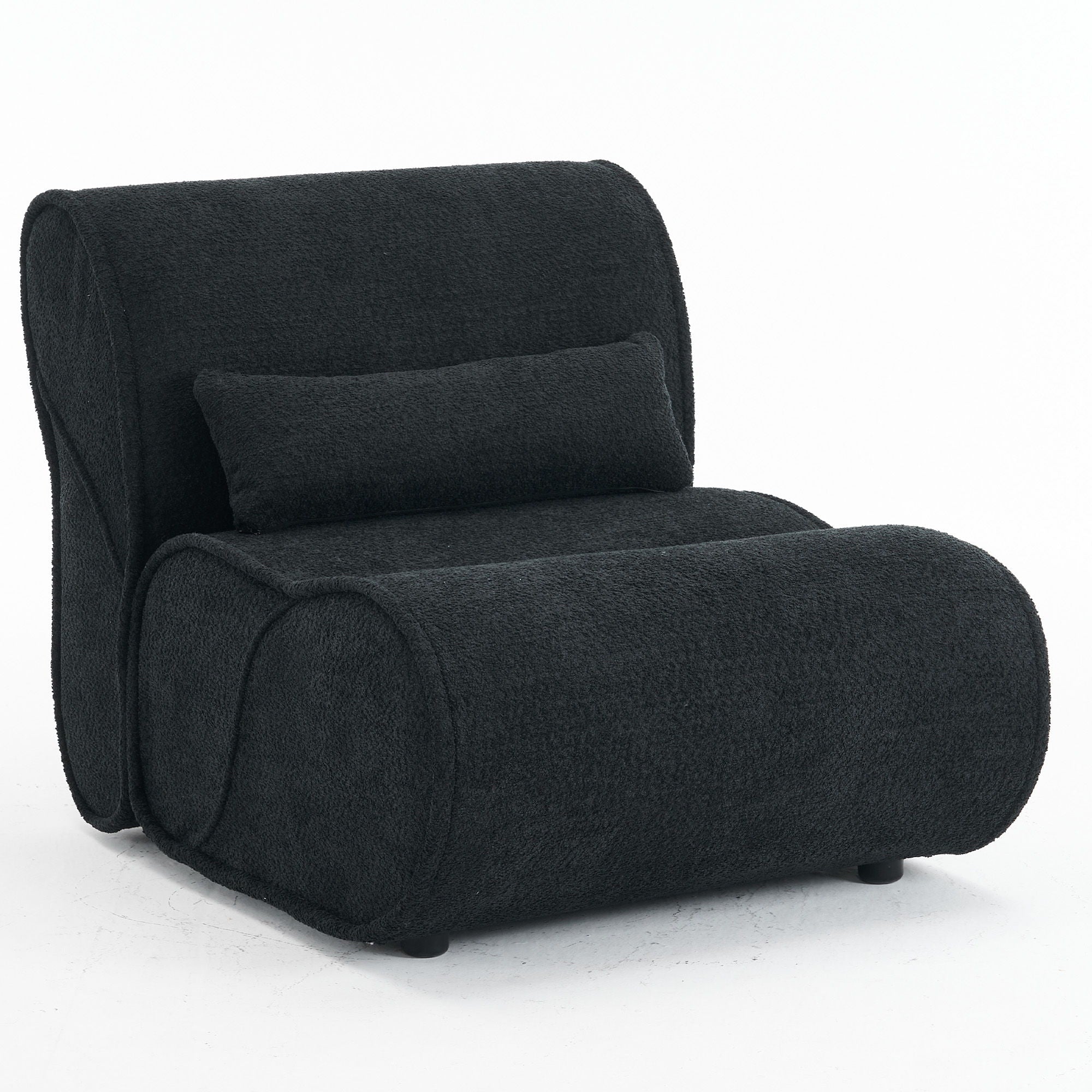 Soft Pellet Velvet Recliner, Comfortable Lounge Chair With Waist Pack Padding, Modern Design, Ideal For Living Room