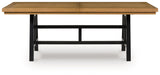 Galliden - Rectangular Dining Room Extension Table - Black / Brown