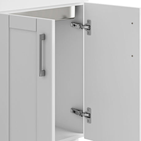 Shaker - Modern Wide, Laundry Cabinet With Faucet And Stainless Steel Sink - view 12