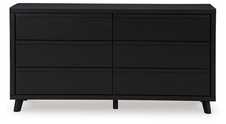 Danziar - Black - Six Drawer Dresser by Signature Design by Ashley® | Bel Furniture