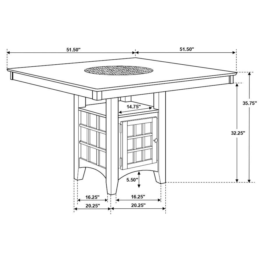 Gabriel - Counter Height Dining Table - Cappuccino