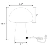 Kanaby - Mushroom Shaped Glass Bedside Table Lamp - White by Coaster Fine Furniture | Bel Furniture