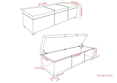 Avalon - Multifunctional Storage Ottoman Bench by Simpli-Home | Bel Furniture