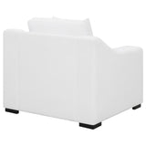 Ashlyn - Upholstered Sloped Arm Accent Chair - White by CoasterElevations | Bel Furniture