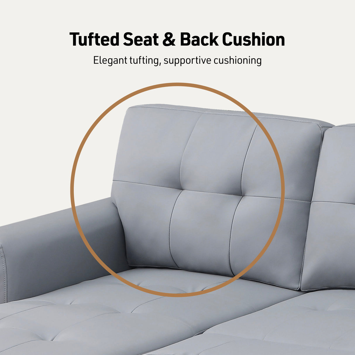 Lexi - Vegan Leather Modern Reversible Sleeper Sectional Sofa With Storage Chaise