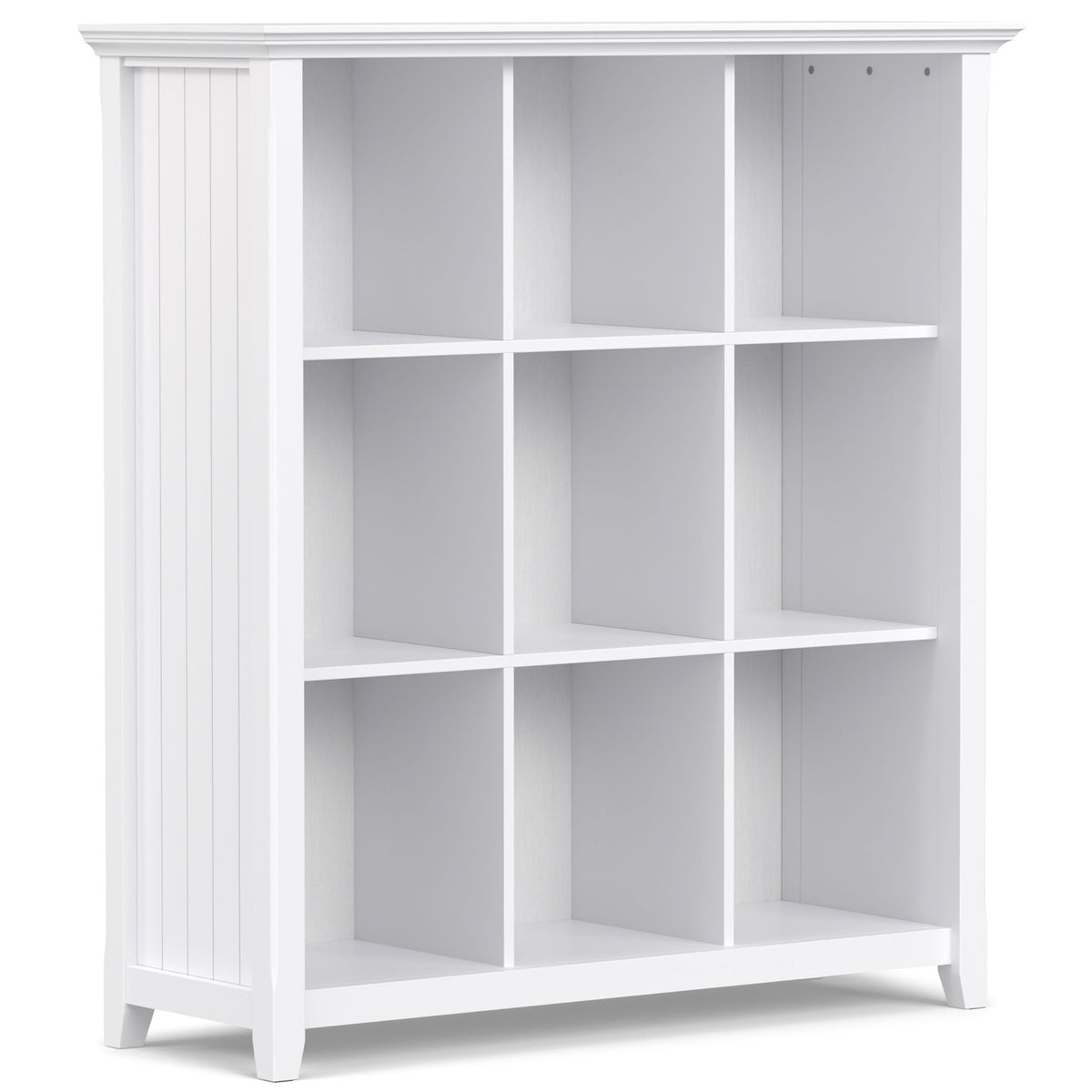 Acadian - Handcrafted Cube Storage White 44"W x 15.75"D x 48"H by Simpli-Home | Bel Furniture