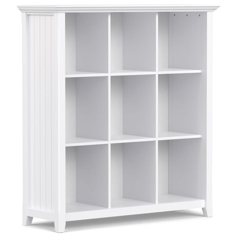 Acadian - Handcrafted Cube Storage White 44"W x 15.75"D x 48"H by Simpli-Home | Bel Furniture