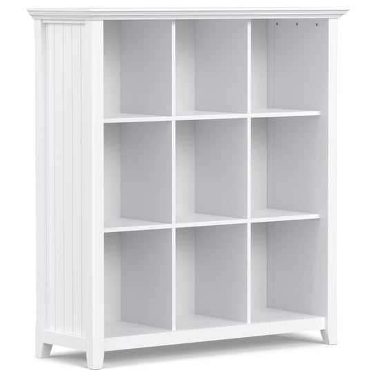 Acadian - Handcrafted Cube Storage White 44"W x 15.75"D x 48"H by Simpli-Home | Bel Furniture
