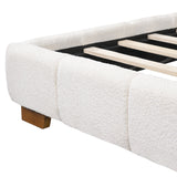 Modern Upholstered Platform Bed Frame With Built-In Reading Lights
