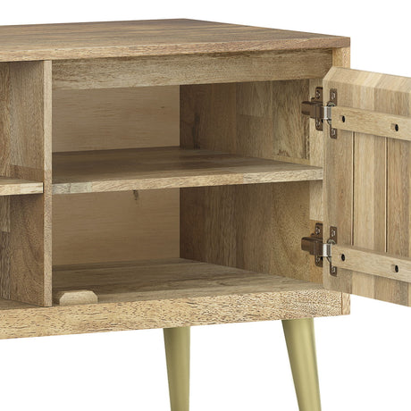 Jager - TV Media Stand - Natural by Simpli-Home | Bel Furniture