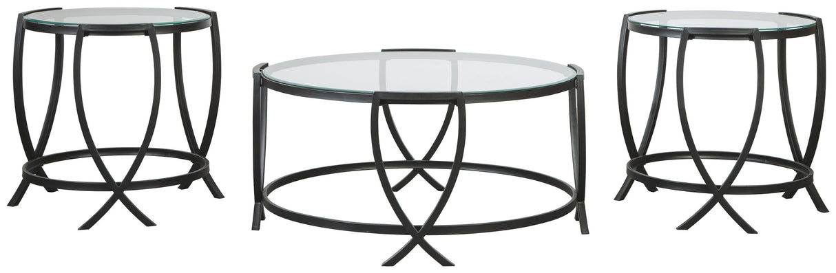 Tarrin - Black - Occasional Table Set (Set of 3) by Signature Design by Ashley® | Bel Furniture