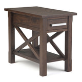 Kitchener - Narrow Side Table - Warm Walnut Brown by Simpli-Home | Bel Furniture