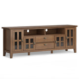 Artisan - TV Media Stand - Rustic Natural Aged Brown by Simpli-Home | Bel Furniture